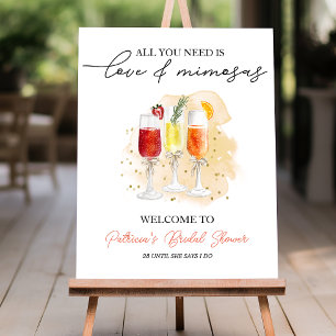 All You Need Is Love & Mimosas Bridal Shower Foam Board