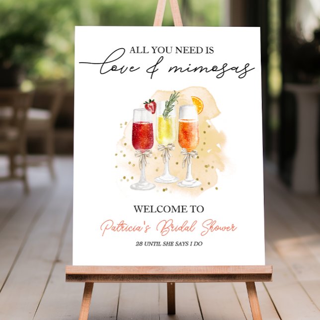 All You Need Is Love & Mimosas Bridal Shower Foam Board (Creator Uploaded)