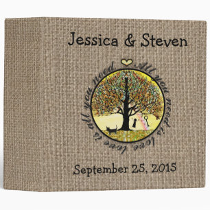 All You Need is Love on Burlap Binder