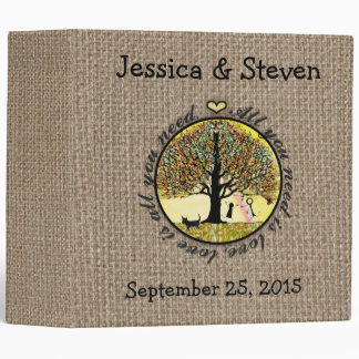 All You Need is Love on Burlap Binder