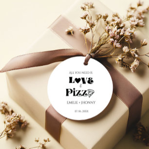 All you need is love & pizza bridal shower favor tags