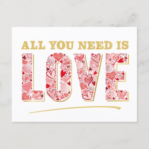 All You Need Is Love Postcard