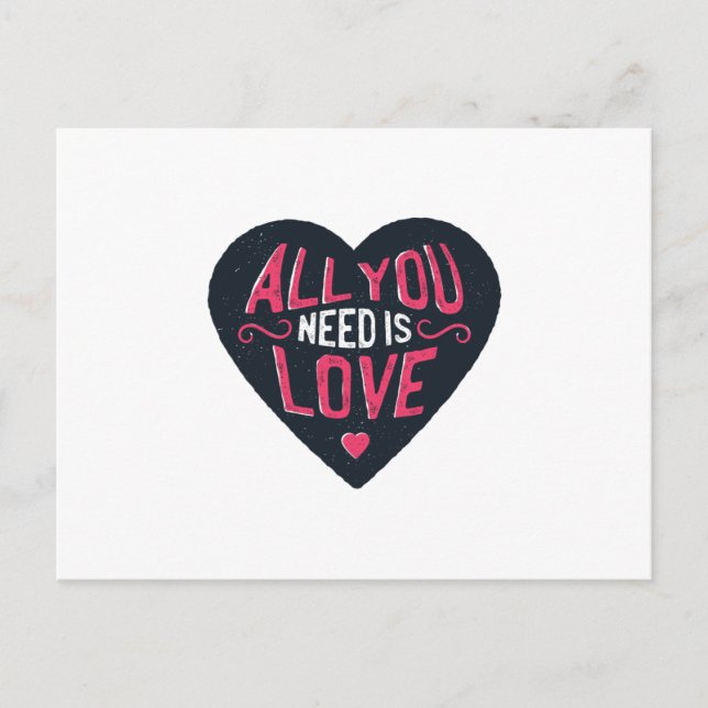 All You Need Is love Postcard (Front)