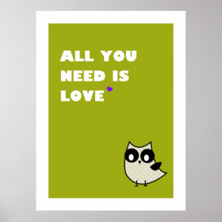 all you need is love - poster (green)