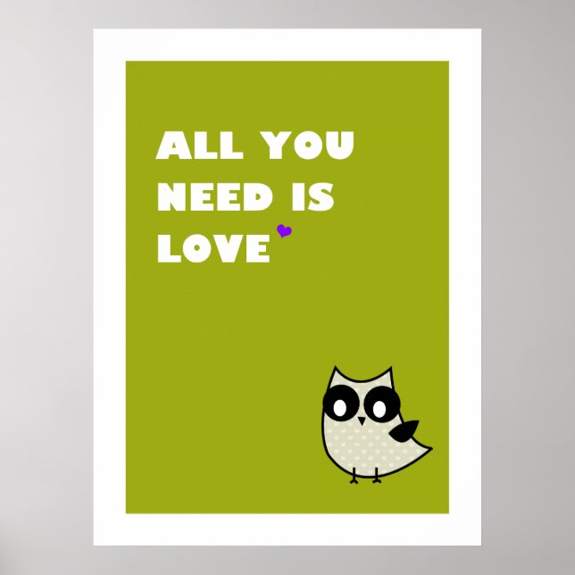 all you need is love - poster (green) (Front)