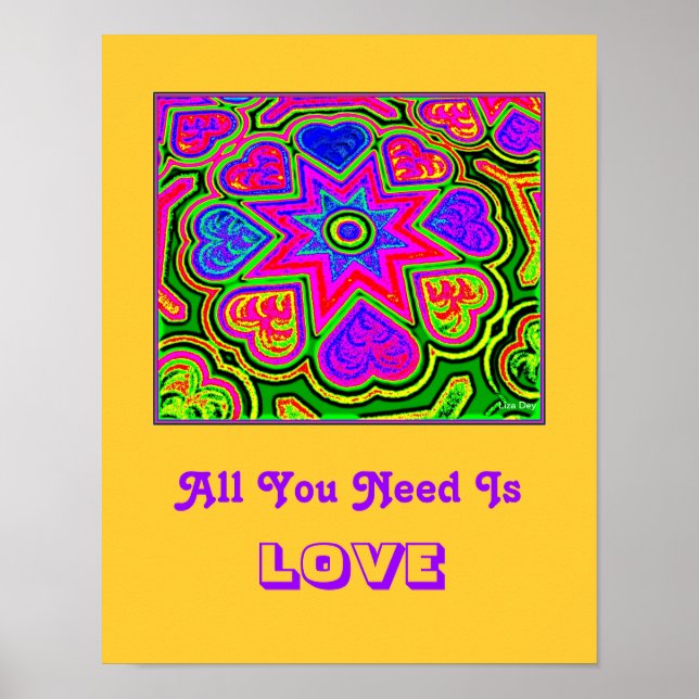 'All You Need Is Love'  Poster (Yellow) (Front)