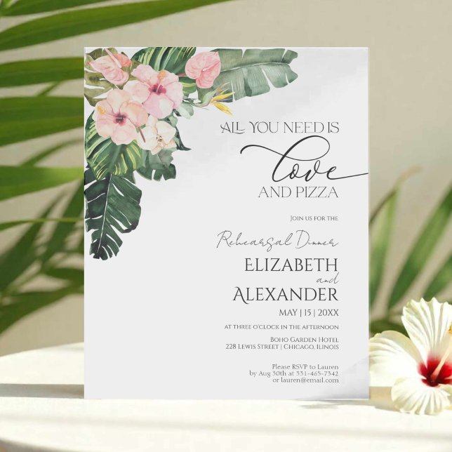 All you need is Love Rehearsal Dinner Invitation (Creator Uploaded)