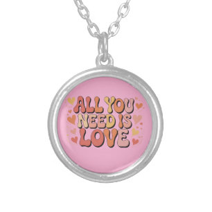 All You Need Is Love Silver Plated Necklace
