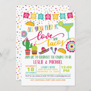 All You Need is Love & Tacos Invitation - Couple W