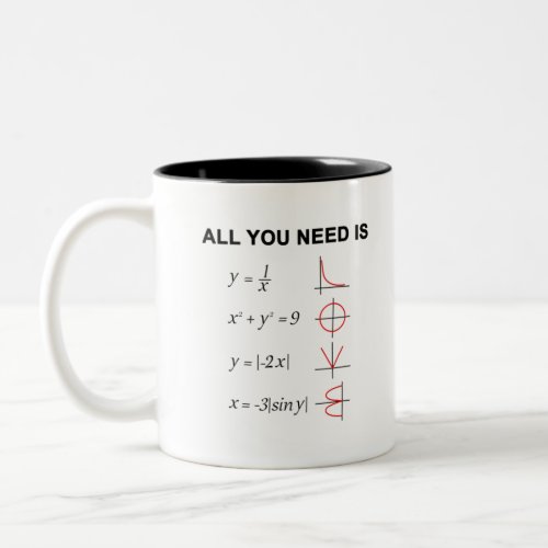 All You Need Is Love Tee  Math Teacher T_Shirtpn Two_Tone Coffee Mug