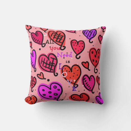 All You Need is Love Throw Pillow