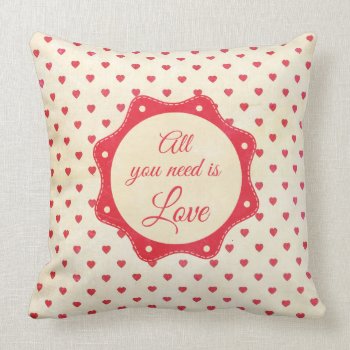 All You Need Is Love Throw Pillow by parisjetaimee at Zazzle