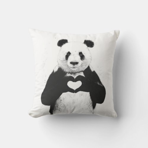 All you need is love throw pillow