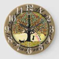 All you need is love tree of life large clock