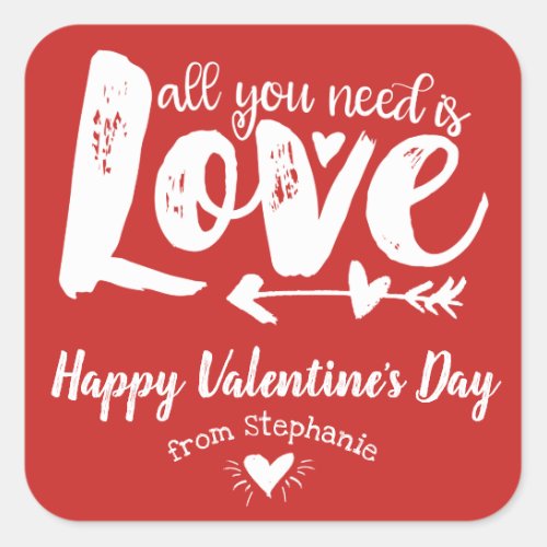 All You Need Is Love Valentines Day Stickers