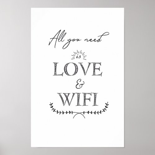 All you need is LOVE  WIFI Poster