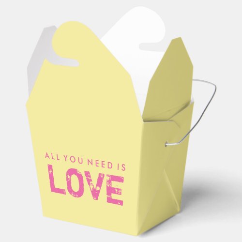 All You Need Is Love Yellow Valentine Treat Box