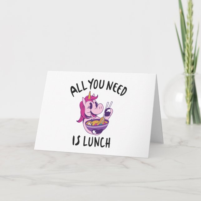 All you need is lunch card (Front)