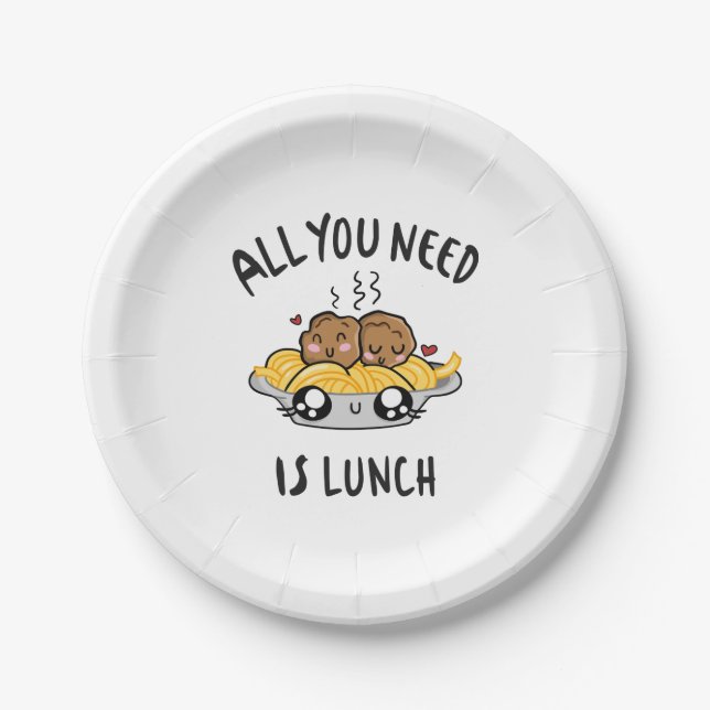 All you need is lunch paper plates (Front)