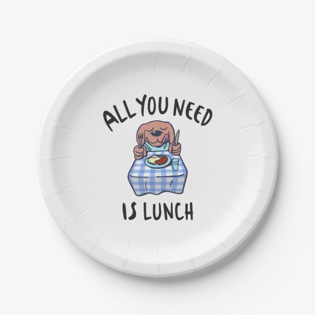 All you need is lunch paper plates (Front)
