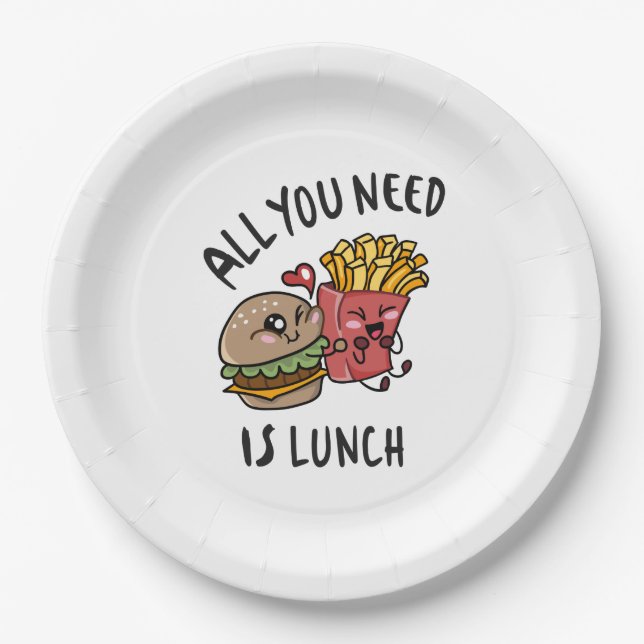All you need is lunch paper plates (Front)