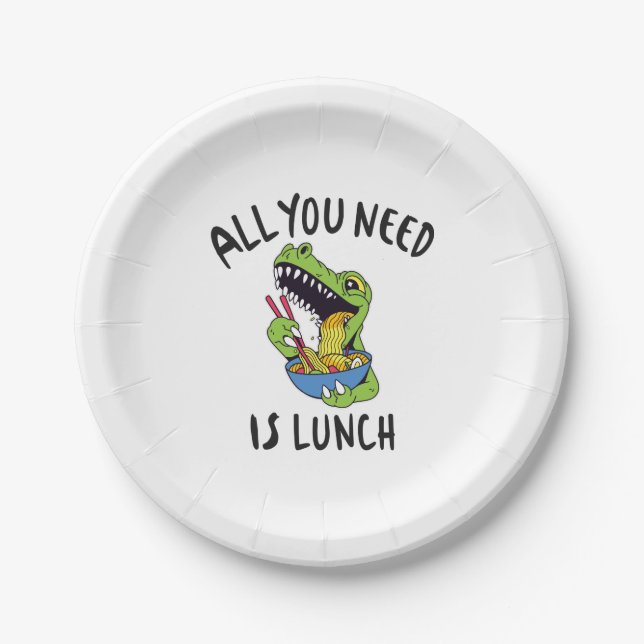 All you need is lunch paper plates (Front)