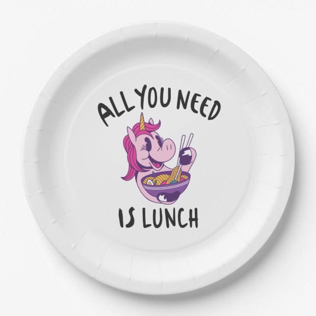 All you need is lunch paper plates (Front)