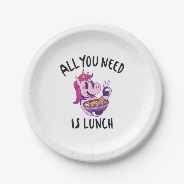 All you need is lunch paper plates (Front)