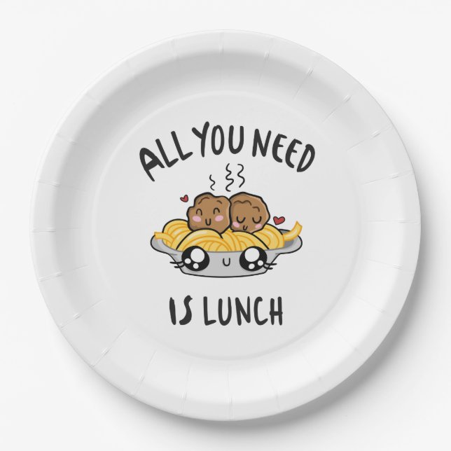 All you need is lunch paper plates (Front)