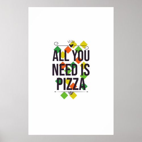 All you need is pizza poster