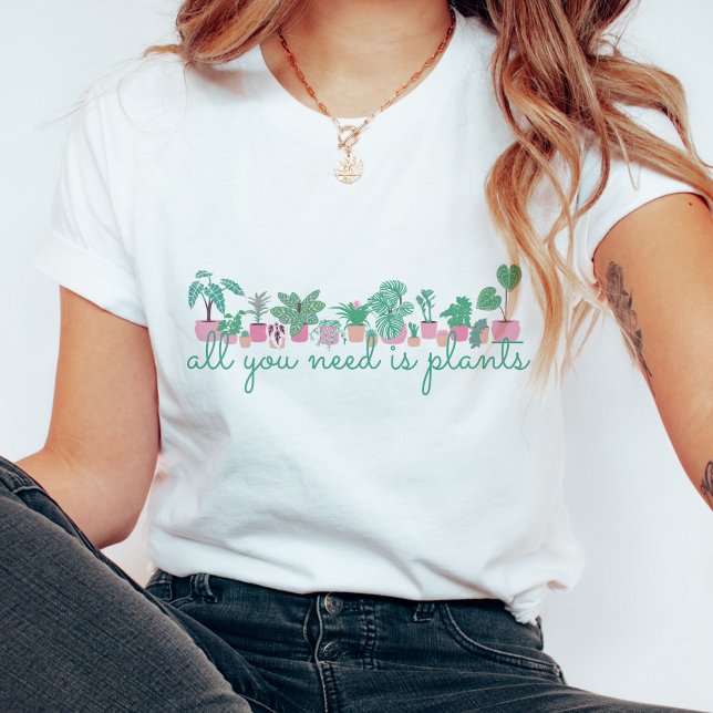 All You Need Is Plants Cute Aesthetic TShirt (Creator Uploaded)