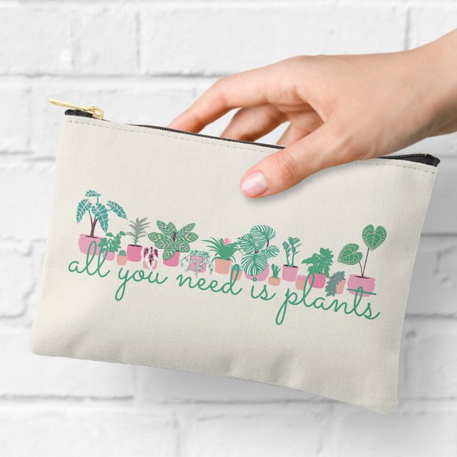 All You Need Is Plants Pink and Green Accessory Pouch (Creator Uploaded)