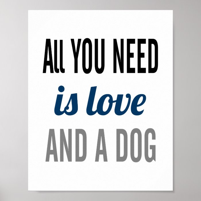 All You Need Is (standard picture frame size) Poster