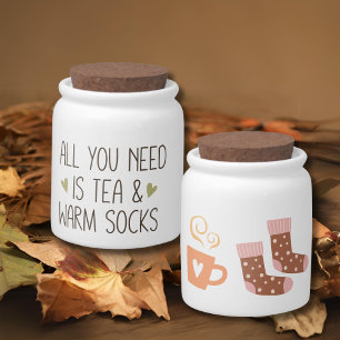 All you need is tea & warm socks! Autumn Candy Jar