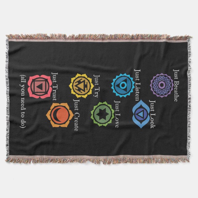 All You Need to Do Chakra Throw Throw Blanket (Front)