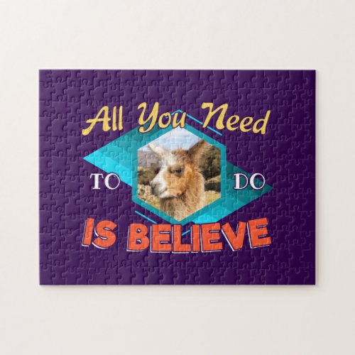 All You Need to Do is Believe - Llama Lover Jigsaw Puzzle