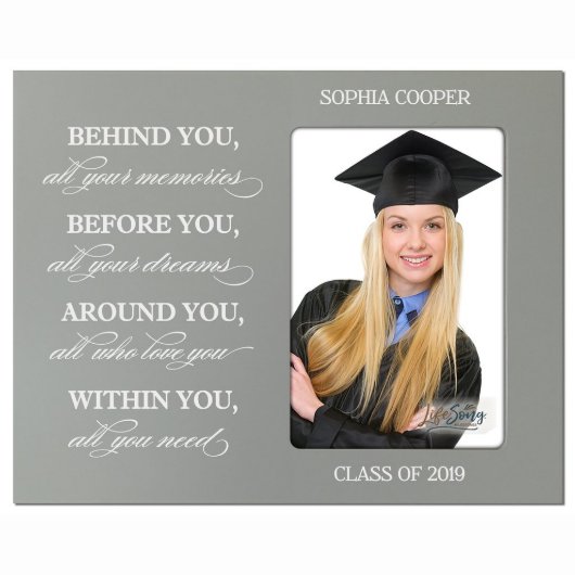 All Your Memories Cute Gray Wood Photo Frame (Front)