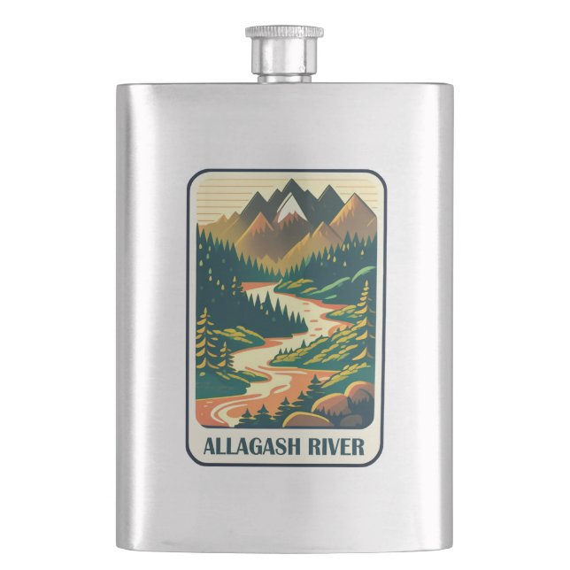 Allagash River Maine Colors Flask (Front)