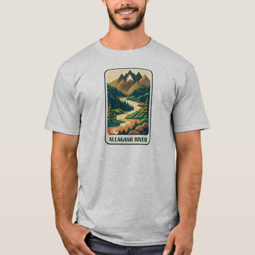 Allagash River Maine Colors T_Shirt