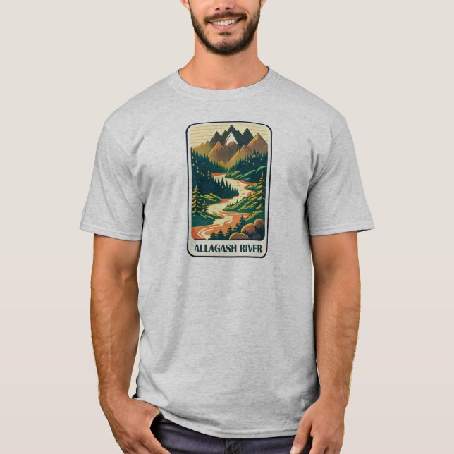 Allagash River Maine Colors T-Shirt (Front)