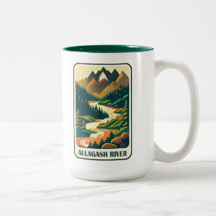 Allagash River Maine Colors Two-Tone Coffee Mug