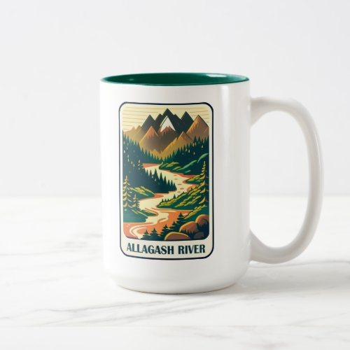 Allagash River Maine Colors Two_Tone Coffee Mug