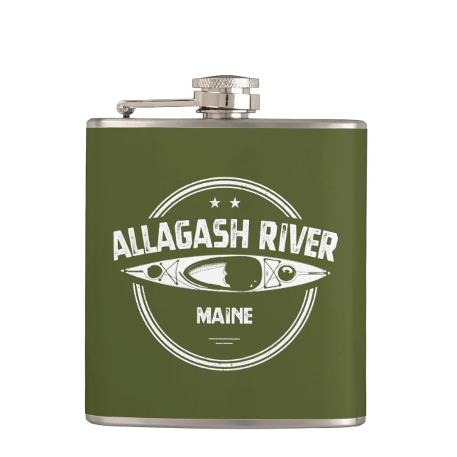 Allagash River Maine Kayak Flask (Front)