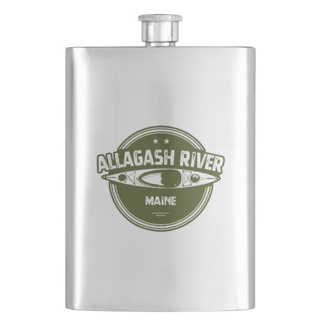 Allagash River Maine Kayak Flask (Front)