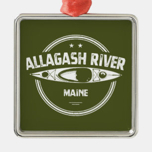 Allagash River Maine Kayak Metal Ornament