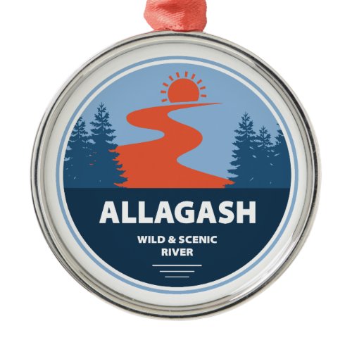 Allagash Wild And Scenic River Maine Metal Ornament