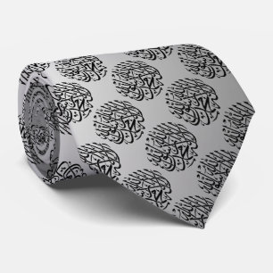 Allah Alhamdulillah Islam Muslim Calligraphy Neck Tie
