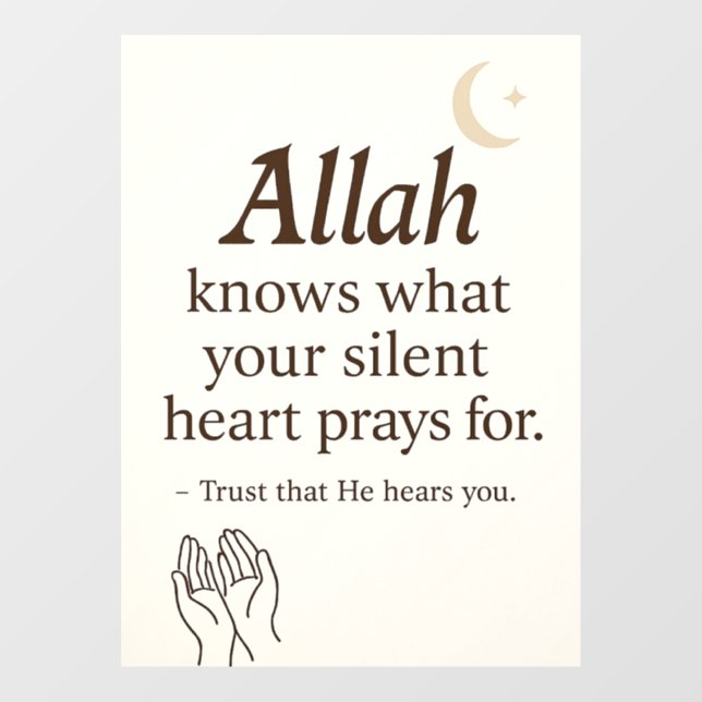  Allah Knows Islamic Quote Sticker (Sheet)