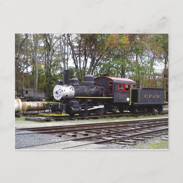 Allaire State Park train Postcard (Front)