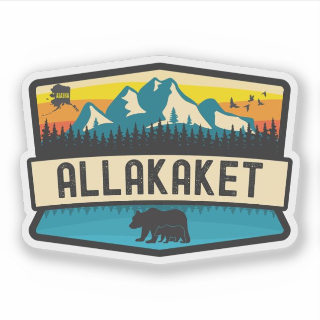 Allakaket, Alaska Sticker (Front)